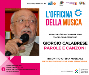 L'officina della musica presenta giorgio calabrese – parole e canzoni , incontro gratuito
